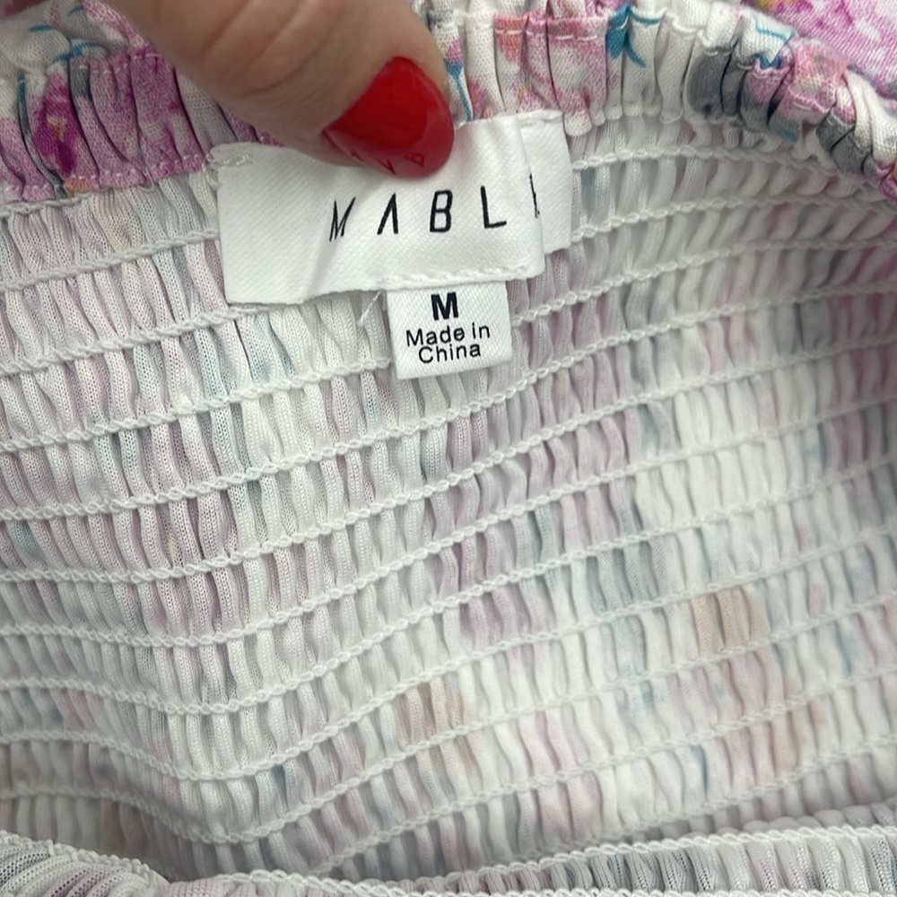 Mable Floral Smocked Ruffle Mini Dress - Picture 3 of 4